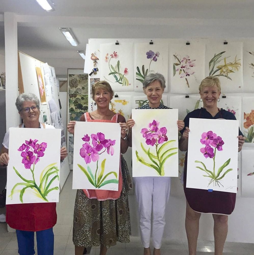 Orchid painting on sale